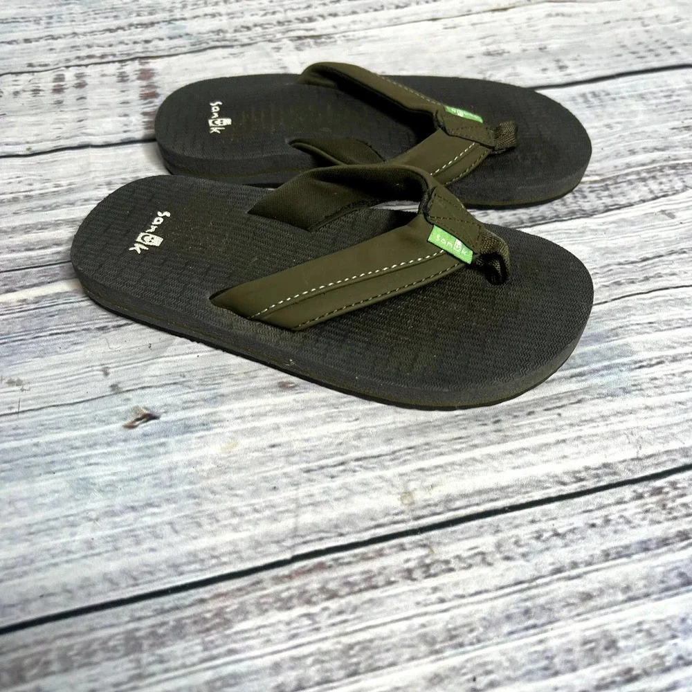 Sanuk Kids Flip Flop Yoga Sandals Comfort Summer Shoes 11/12